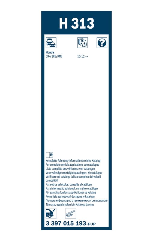 BOSCH Viskerblad H313 Bagrude